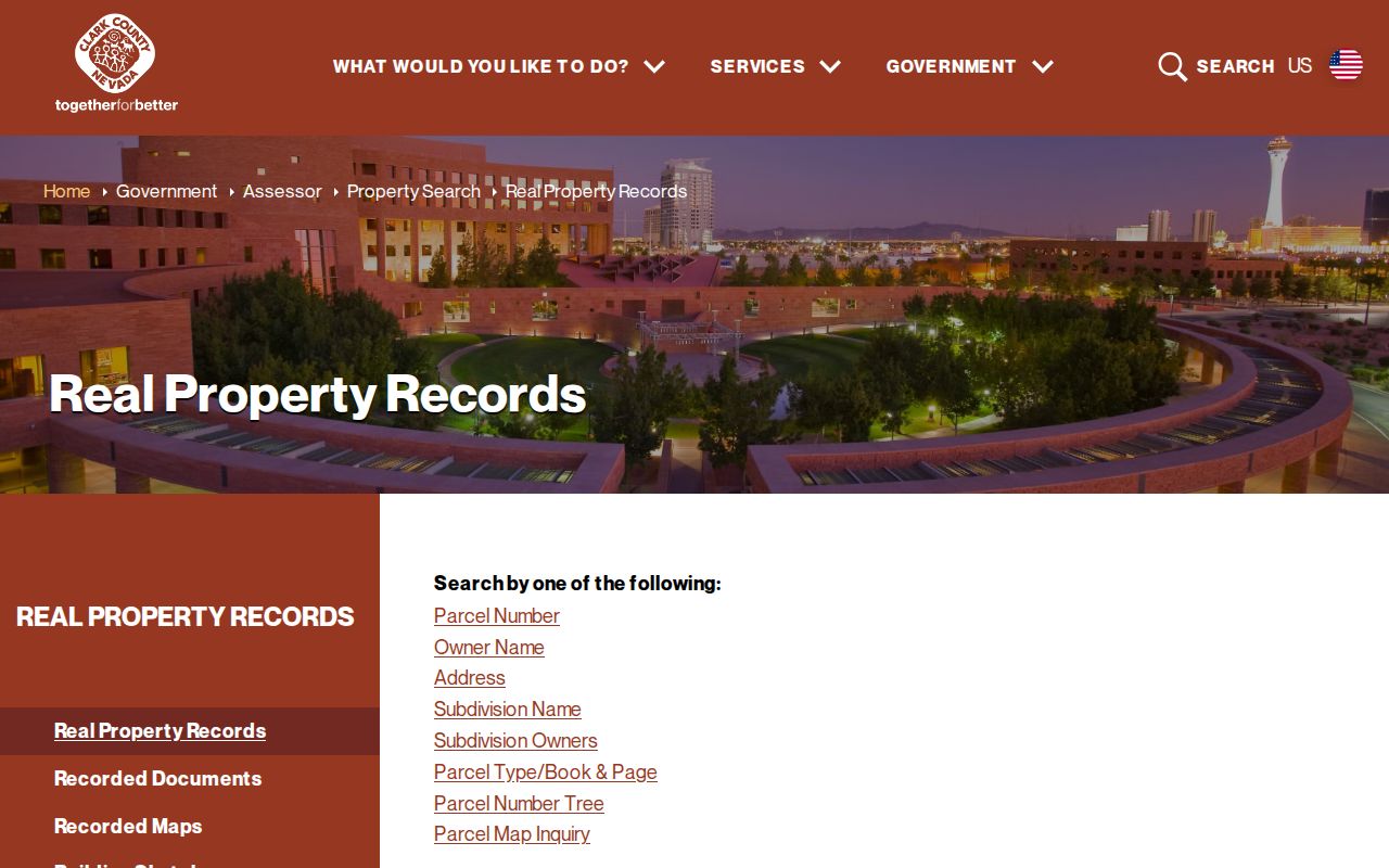 North Las Vegas people search options in Clark County Assessor records