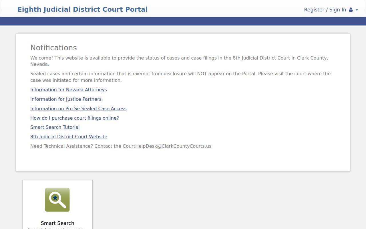 North Las Vegas people search through District Court case records